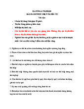 BÁN TRẮC NGHIỆM VỀ BẢO ĐẢM NGHĨA VỤ VÀ THỰC HIỆN