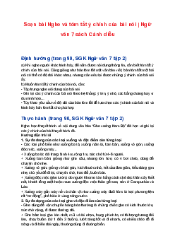 Soạn bài Nghe và tóm tắt ý chính của bài nói | Ngữ văn 7 sách Cánh diều