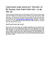 Luận văn Thị trường cạnh tranh hoàn hảo | Trường Đại học Gia Định