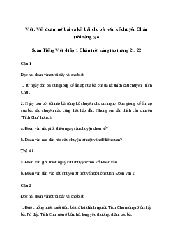 Viết: Viết đoạn mở bài và đoạn kết bài cho bài văn kể chuyện - Tiếng Việt 4 Chân trời sáng tạo