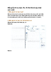 Mẫu giấy thi tự luận A4, A3 file Word cập nhật mới nhất