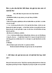 Đoạn văn ghi lại cảm xúc về một bài thơ Ngữ văn lớp 6 CTST