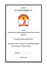 Giải Pháp Bảo Vệ Quyền Con Người Tại Việt Nam - Tiểu Luận Kết Thúc Học Phần | Môn Lý luận pháp luật về quyền con người - Học viện Hành chính Quốc gia