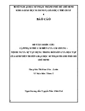 Báo cáo Cặp Phạm Trù Cái Riêng và Cái Chung | Môn Triết học Mác - Lênin - Đại học Sư phạm Thành phố Hồ Chí Minh