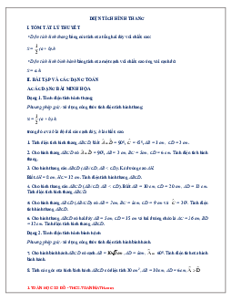 Chuyên đề diện tích hình thang