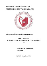 Tìm hiểu xây dựng sản phẩm du lịch trên thực tế | Môn Xây dựng sản phẩm du lịch - Đại học Văn hóa Hà Nội