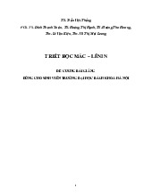 Đề cương bài giảng Triết học Mác Lênin | Đại học Bách khoa Hà Nội
