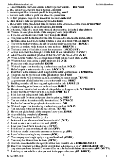 272 Bài tập viết lại câu dạng thành ngữ học sinh giỏi