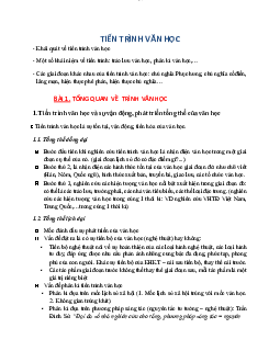 Tổng quan về tiến trình văn học | Đại học Sư Phạm Hà Nội