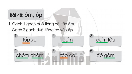 Giáo án điện tử Tiếng việt 1 bài 48 Cánh diều: Học vần: ôm, ôp