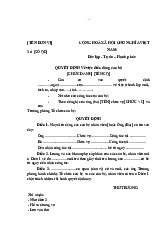 Mẫu quyết định điều động cán bộ số 1 | Học viện Hành chính Quốc gia