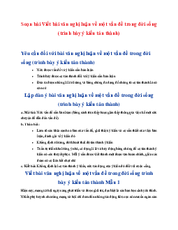 Soạn bài Viết bài văn nghị luận về một vấn đề trong đời sống | Ngữ văn 7 Tập 2 Kết nối tri thức