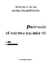 Pháp luật về thương mại điện tử - Pháp luật đại cương | Trường Đại học Bách khoa Thành phố Hồ Chí Minh