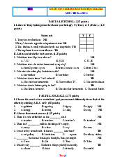 Đề Ôn Tập Cuối HK 1 Anh 6 Global Success 2025-2026 Có Đáp Án File Nghe-Đề 9