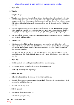 Giáo án chuyên đề Sinh học 10 Kết nối tri thức học kì 1 rất hay