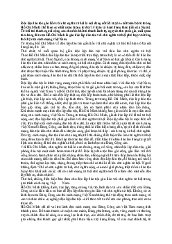 Tư tưởng Hồ Chí Minh về độc lập dân tộc