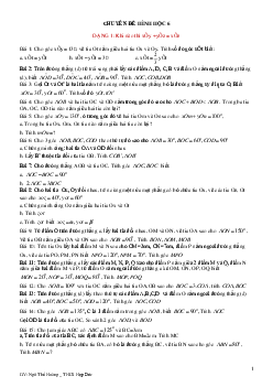 Chuyên đề hình học bồi dưỡng học sinh giỏi Toán 6