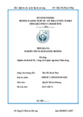 Tiểu luận Nghiên cứu và Dự báo Thị trường Văn phòng phẩm Công ty Thiên Long | Đại học Kinh tế kỹ thuật công nghiệp