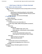 Đại Cương về Hóa Học và Chuyển Hóa Lipid môn Hóa Dược| Trường Đại học Y Dược, Đại học Quốc gia Hà Nội
