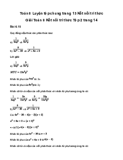 Giải Toán 8 Luyện tập chung trang 13 | Kết nối tri thức