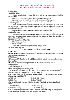 Giáo án Ngữ văn 8 Cánh diều bài 8 Truyện lịch sử và tiểu thuyết