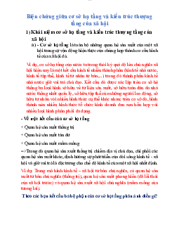 Biện chứng giữa cơ sở hạ tầng và kiến trúc thượng tầng của xã hội 2 môn Triết học Mác -Lênin | Đại học sư phạm Hà nội