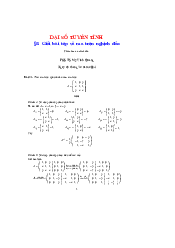 Giải bài tập về ma trận nghịch đảo PGS | Đại học Sư phạm Hà Nội