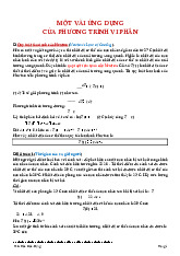 Lý thuyết một vài ứng dụng của chương trình vi phân | Môn toán cao cấp