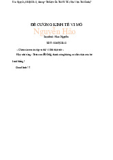 Đề cương môn Kinh tế vi mô 1 | Học viện Tài chính