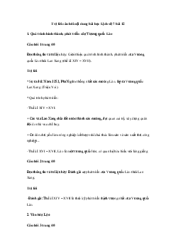 Giải Lịch sử 7 Bài 12: Vương quốc Lào | Cánh diều