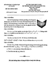 Đề chọn đội tuyển thi HSG QG môn Toán THPT năm 2024 – 2025 sở GD&ĐT An Giang