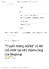 Hiệu Quả Truyền Thông Nội Bộ Tại Vingroup | Marketing căn bản | Học viện Tài chính