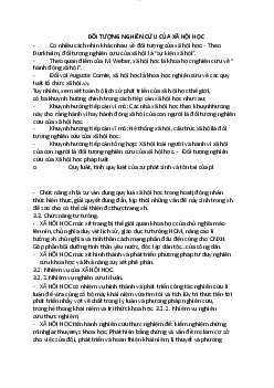 Đối tượng nghiên cứu của xã hội học học phần Xã hội học pháp luật