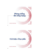 Bài 1 - Giới thiệu về phòng chống tấn công mạng môn Phòng chống tấn công mạng | Trường Đại học Bách Khoa Hà Nội