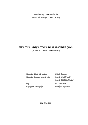 Nền tảng điện toán đám mây di động - Information Technology | Đại học Phú Yên