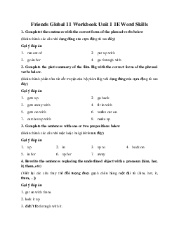 Giải tiếng anh 11 Workbook Unit 1 1E Word Skills | Friends Global