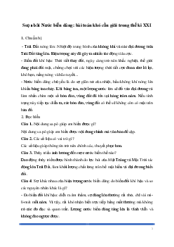 Soạn bài: Nước biển dâng: bài toán khó cần giải trong thế kỉ XXI Ngữ Văn 8 | Cánh diều