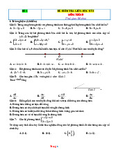 10 Đề Kiểm Tra Giữa HK1 Toán 9 Cánh Diều Có Đáp Án Chi Tiết