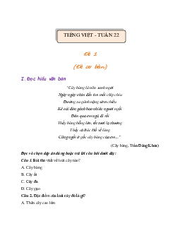 Giải Bài tập cuối tuần lớp 4 môn Tiếng Việt Chân trời sáng tạo - Tuần 22 (Nâng cao)