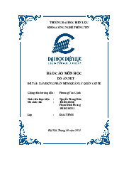 Báo cáo Đồ Án - Công nghệ thông tin | Trường đại học Điện Lực