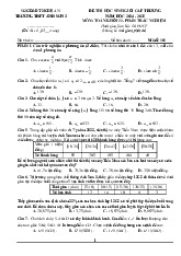 Đề thi HSG Toán 11 năm 2024 – 2025 trường THPT Anh Sơn 3 – Nghệ An