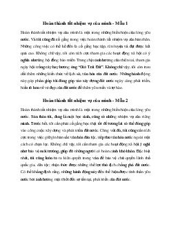 Văn mẫu lớp 8: Viết đoạn văn nêu một số việc mà em đã hoàn thành tốt để thể thể hiện lòng yêu nước - Chân trời sáng tạo