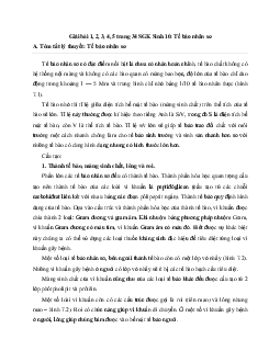 Giải bài tập trang 34 SGK Sinh học lớp 10: Tế bào nhân sơ