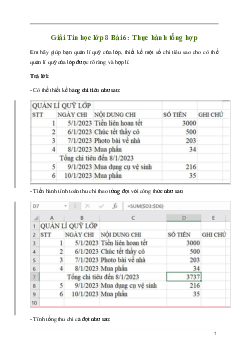 Giải Tin học 8 Bài 6: Thực hành tổng hợp | Cánh diều