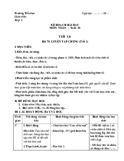 Giáo án Toán 2 sách Cánh diều (Cả năm) | Tuần 28