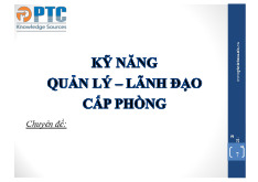 Kỹ năng quản lí - lãnh đạo cấp phòng | Học viện Hành chính Quốc gia