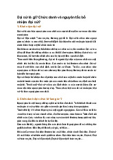 Đại sứ là gì? Chức danh và nguyên tắc bổ nhiệm đại sứ?