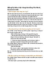 Mẫu giấy biên nhận hàng hóa bằng File Word, Excel mới nhất