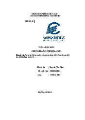 Tiểu luận môn chủ nghĩa xã hội | Trường đại học Điện Lực