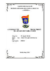 Vấn Đề Dân Tộc Trong Thời Kỳ Quá Độ Lên CNXH | Bài Tập Nhóm Chủ nghĩa xã hội khoa học